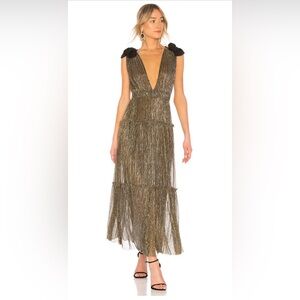 Sabina Musayev Ray Dress in Gold